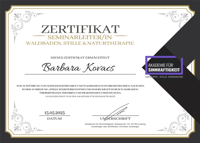 erdőfürdő vezető bizonyítvány